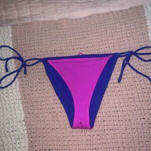 Fabletics Vibrant Pink and Blue Bikini Bottom reversible